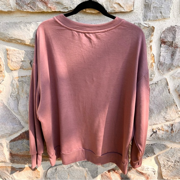 Nine West Active Dusty Pink Long Sleeve Sweatshirt Size 2X - Picture 2 of 8
